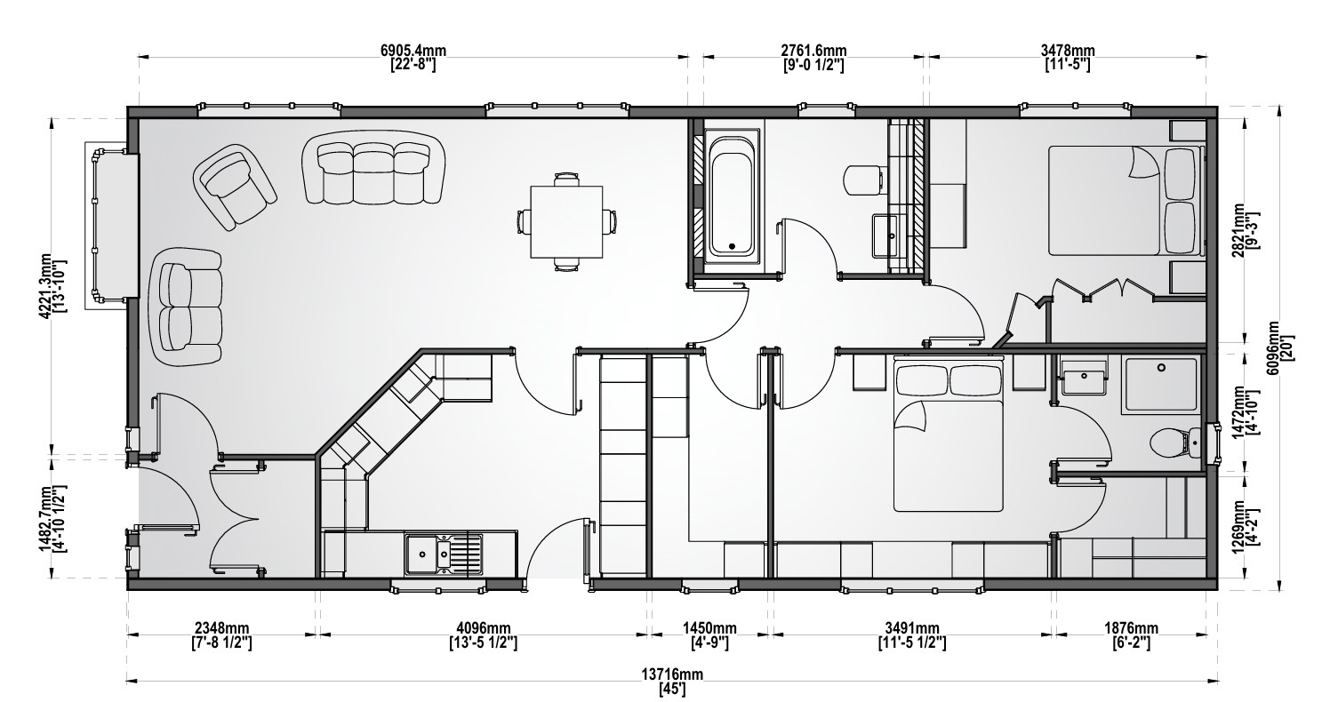 Stately Badminton floorplan — residential lodge, Hartlepool