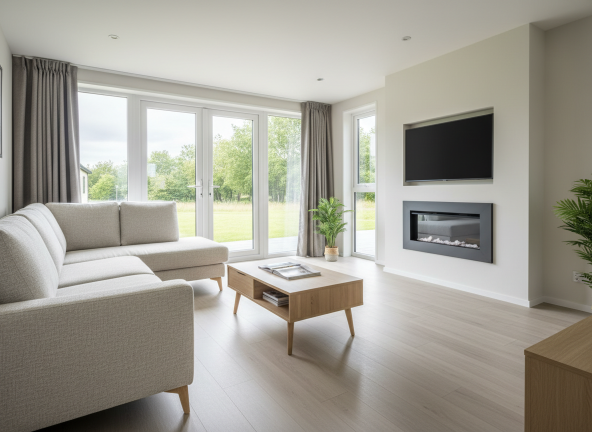 Lancashire lakeside holiday lodge for sale at Beacon Fell View — Higher Road, Longridge, Preston PR3 2TF