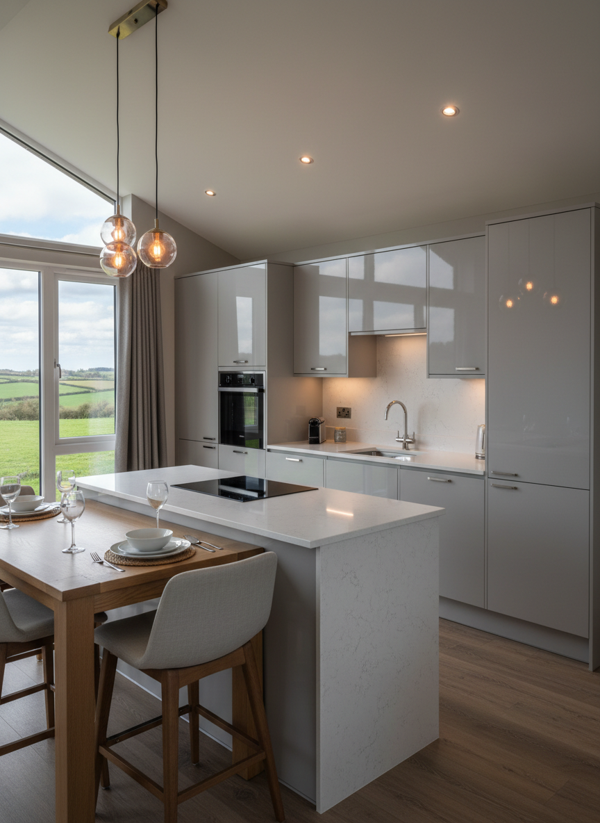 Lodge kitchen and dining interior — quality UK lodge properties for sale through UK Lodges for Sale